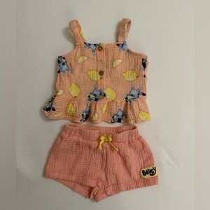 Bluey Peach baby girl set